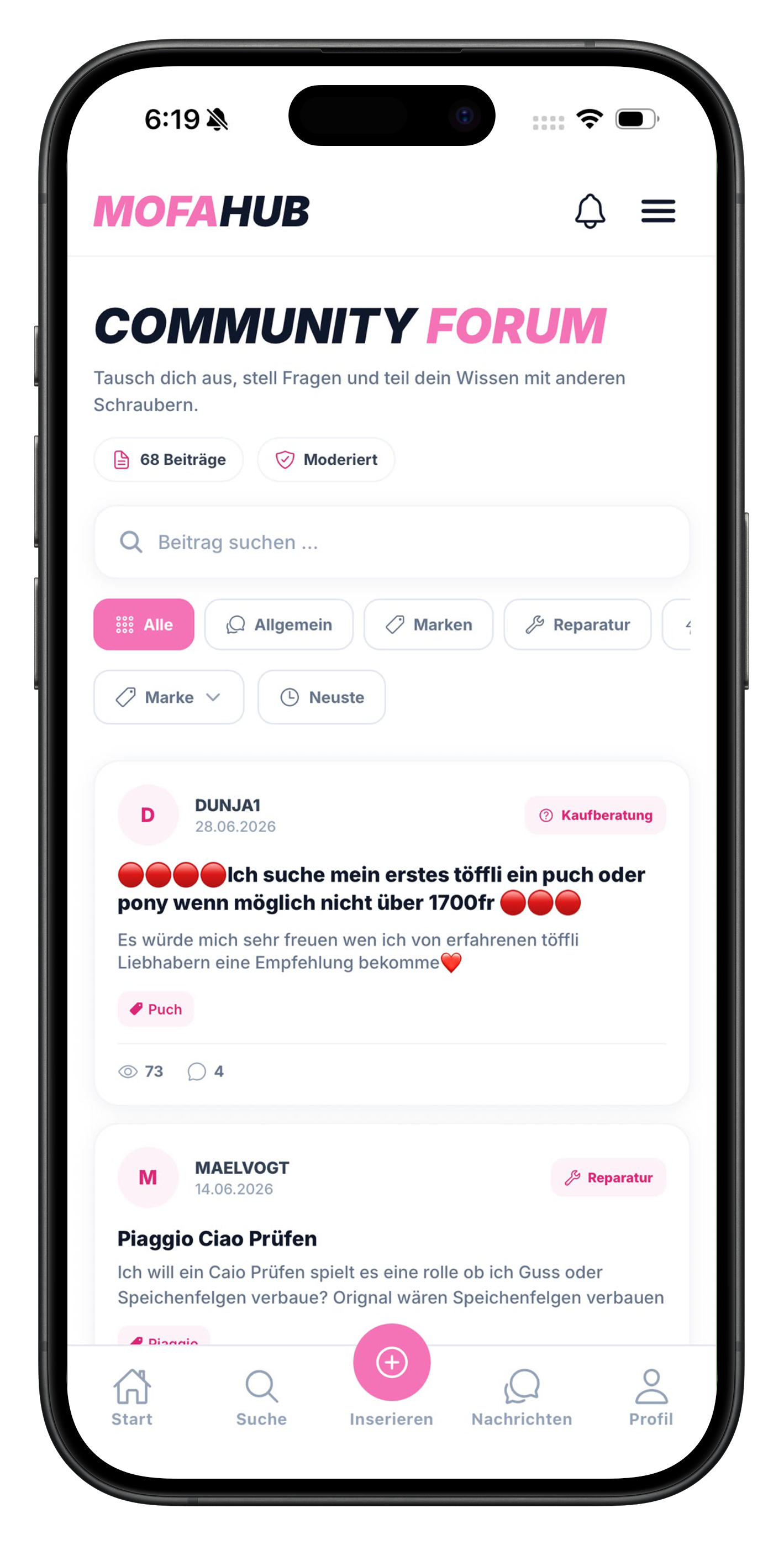 Mofahub App iPhone – Forum